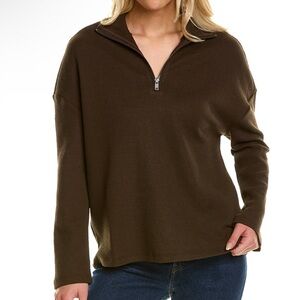 n:PHILANTHROPY Orly Pullover Waffle Knit CHOCOLATE Size Small